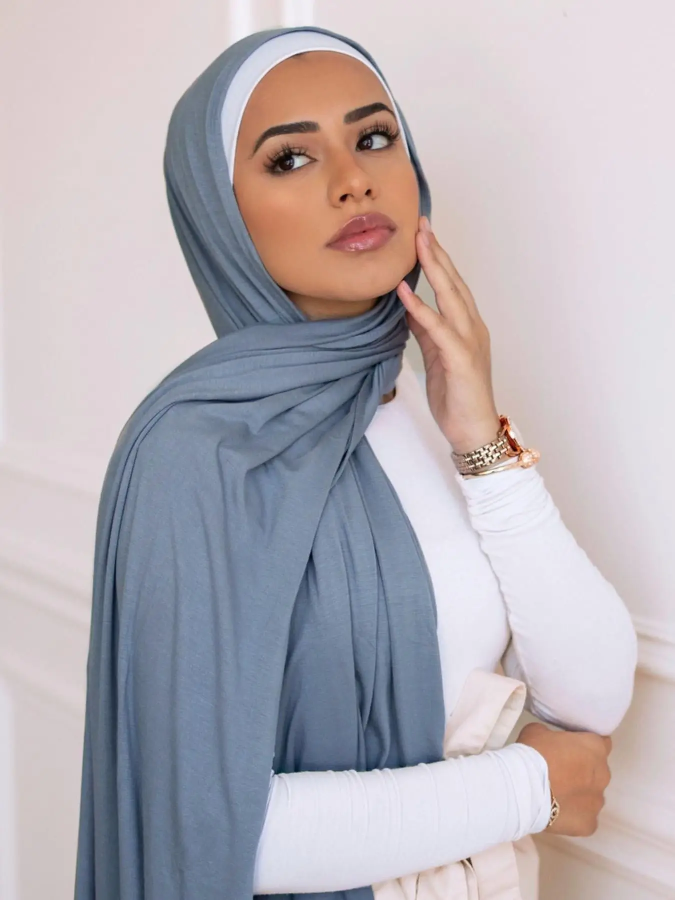 Top Trends: Premium Jersey Hijab Scarf For Muslim Women Turban Femme Africaine Hijabs For Woman Head Wrap Hoofddoek Headscarf Ramadan Shoppable Styles