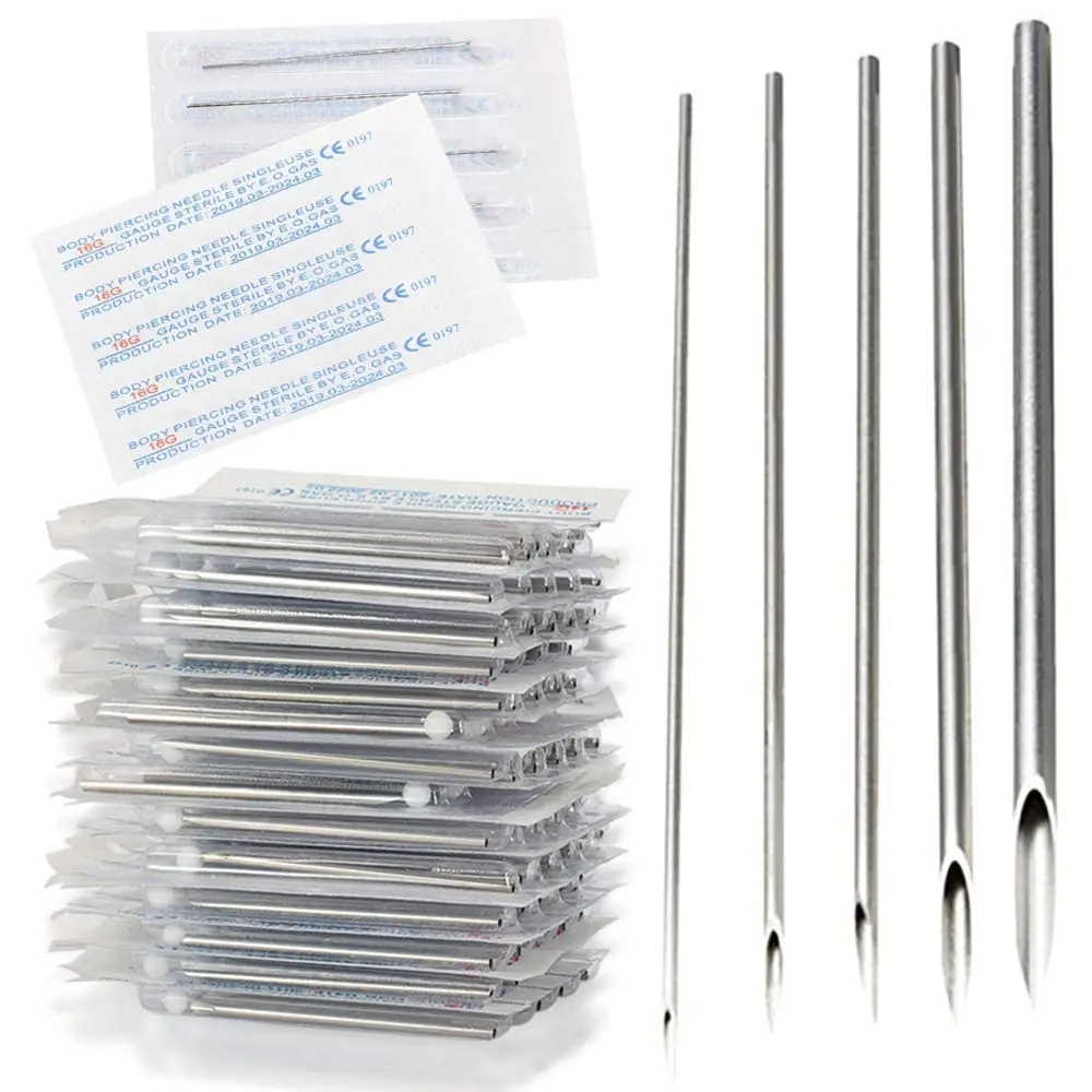 Top Trends: 12G 14G 16G 18G 20G 5 / 10 / 30 / 50pcs Piercing Needles Disposable Body Piercing Needles Ear Nose Navel Nipple Piercing Piercing Kits Shoppable Styles