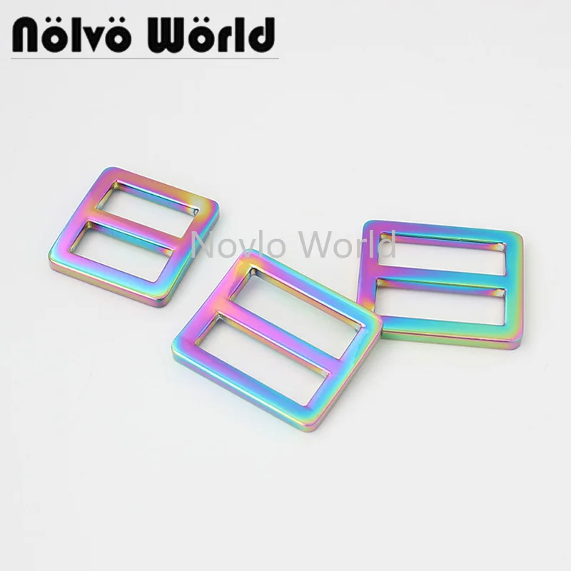 Top Trends: 5-20-100pcs New Rainbow 2 Size 2cm 2.5cm Curved Metal Slider Buckle Handbag Bag Strap Clasp Web Belt Adjust Shoppable Styles