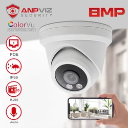 Anpviz 8MP ColorVu IP Camera Starlight POE Turret Super Night Vision 30m