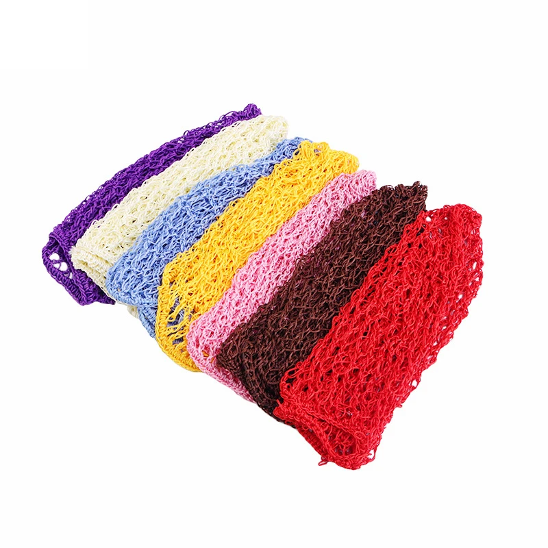 Top Trends: Women Ladies Soft Rayon Crochet Hairnet Wide Band Mesh Snood Hair Net Knit Hat Cap Lady Turban Hair Accessories Cheveux Femme Shoppable Styles - Image 2