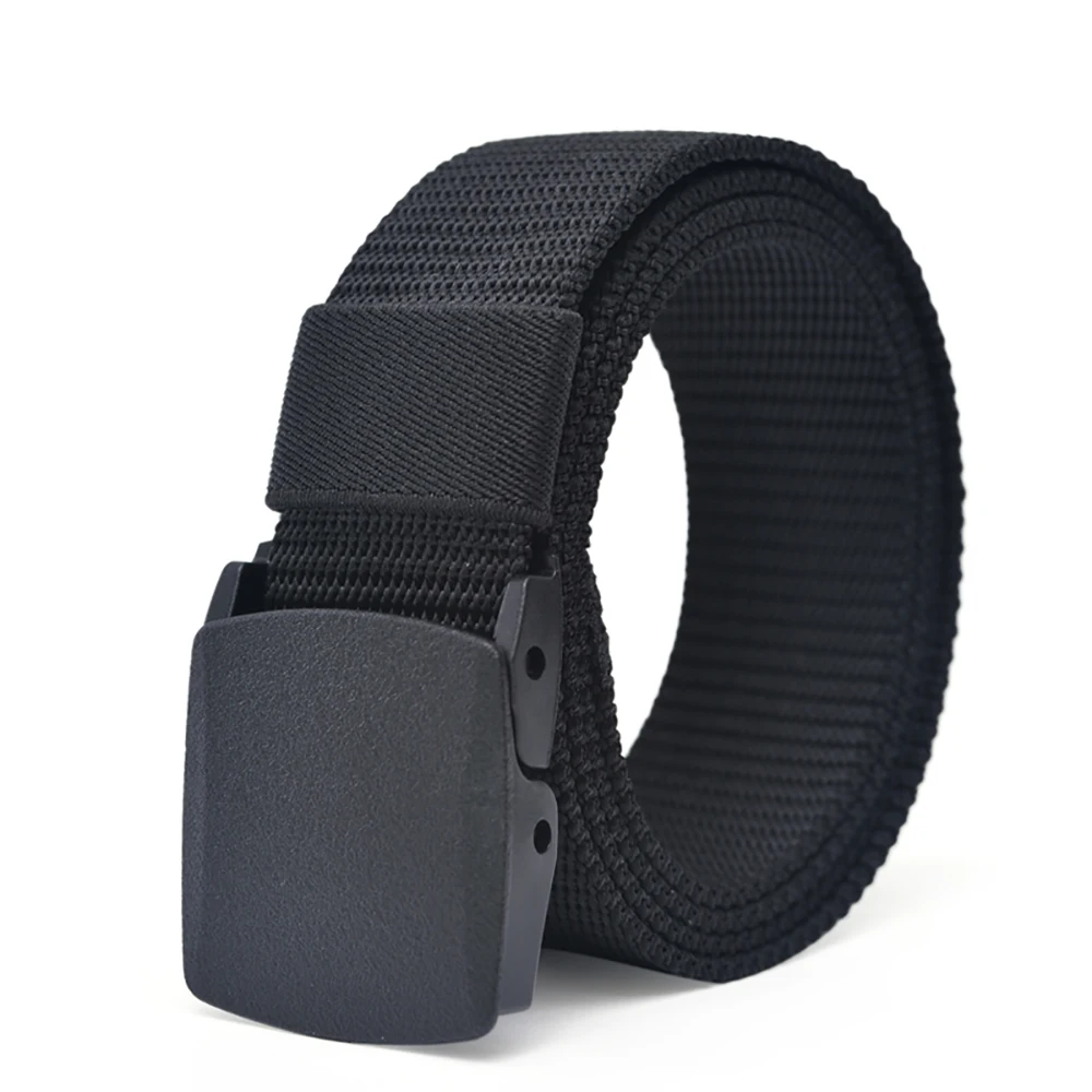 Top Trends: Plastic Buckle Nylon Canvas Belt Men Women Outdoor Work, 1.5inch Wide Metal-free Military Tactical Waist Belt Airport Friendly Shoppable Styles