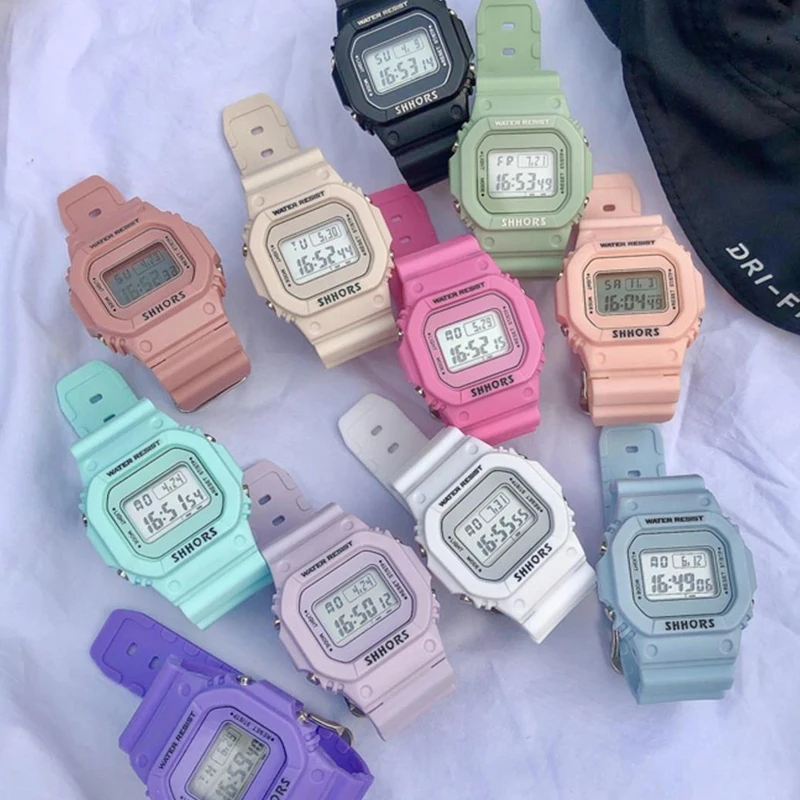 Top Trends: Fashion Transparent Digital Watch Square Women Watches Sports Waterproof Electronic Watch Reloj Mujer Clock Dropshipping Shoppable Styles