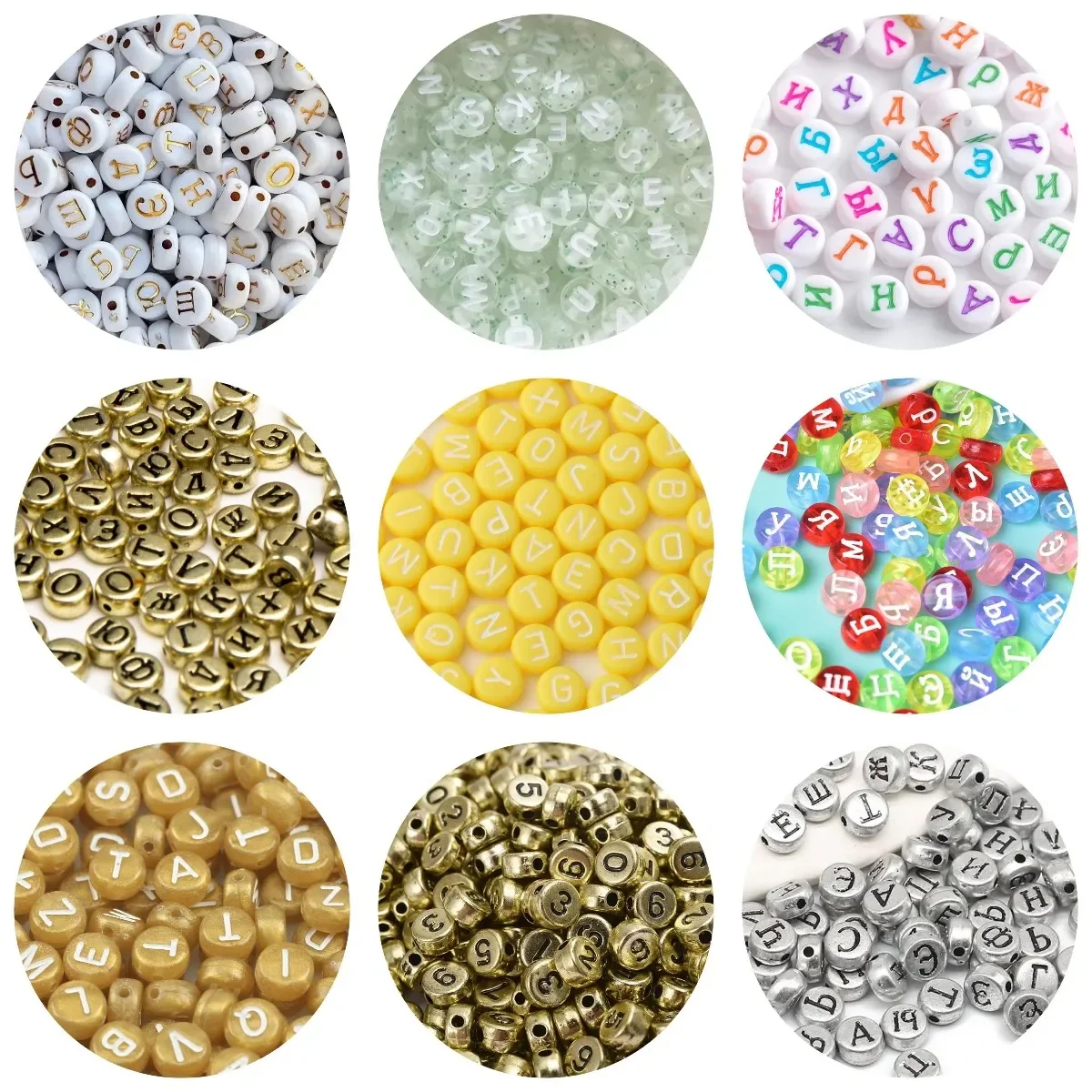 Top Trends: 100 / 200 / 300 / 500pcs Acrylic Letter Beads Round Alphabet Loose Spacer Beads For Jewelry Making Handmade Diy Bracelet Accessories Shoppable Styles