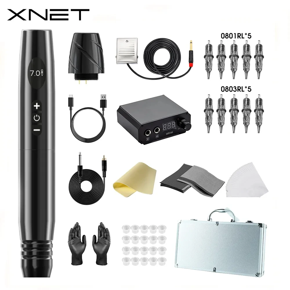 Top Trends: XNET Wireless Permanent Makeup Machine Kit Tattoo Pen Eyeliner Tool Long Lasting Makeup Semi-Permanent With LCD Digital Display Shoppable Styles