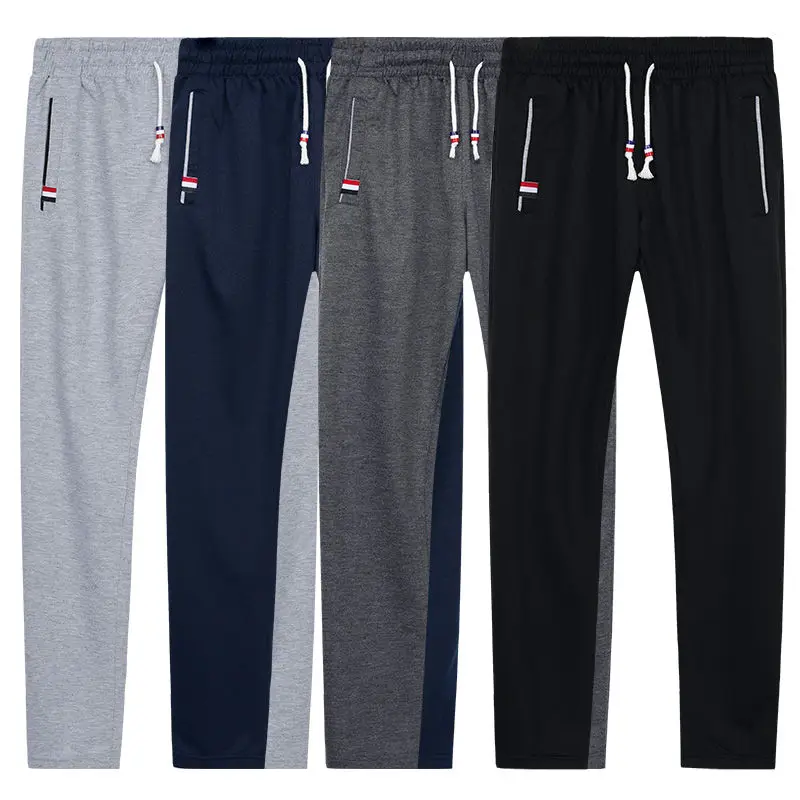 Top Trends: Men Sweatpants Plus Size Men Joggers Breathable Track Pants Elastic Waist Sport Casual Trousers Baggy Fitness Gym Clothing Shoppable Styles