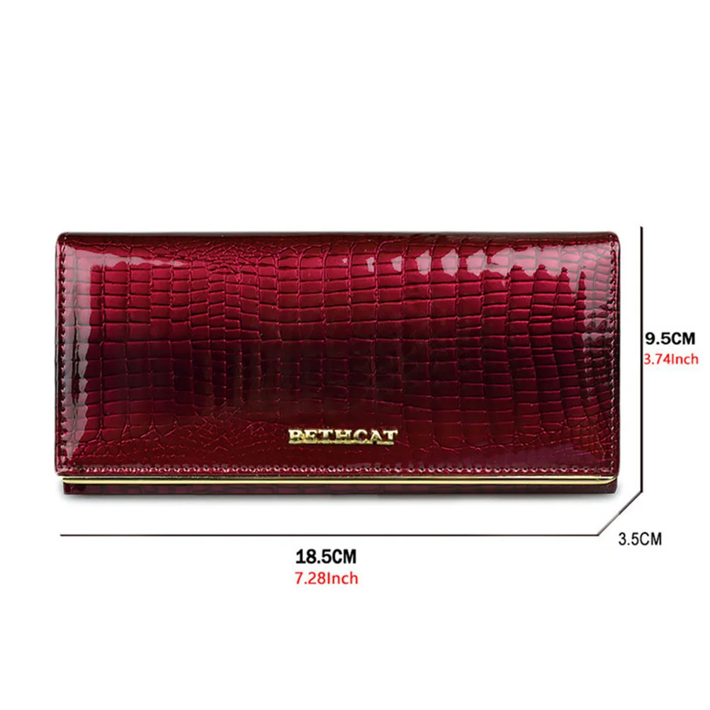 Top Trends: 2023 New Luxury Genuine Leather Wallet Women Long Card Holder Purse Ladies Money Bags Crocodile Pattern Wallet For Women Shoppable Styles - Image 2