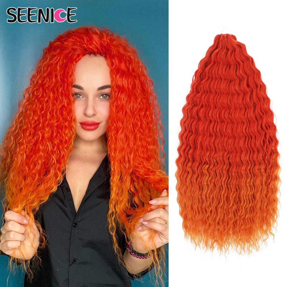 Top Trends: Ariel Curl Hair Deep Wave Twist Crochet Hair Synthetic Afro Curls Crochet Braids Ombre Blonde Braiding Hair Extensions For Women Shoppable Styles