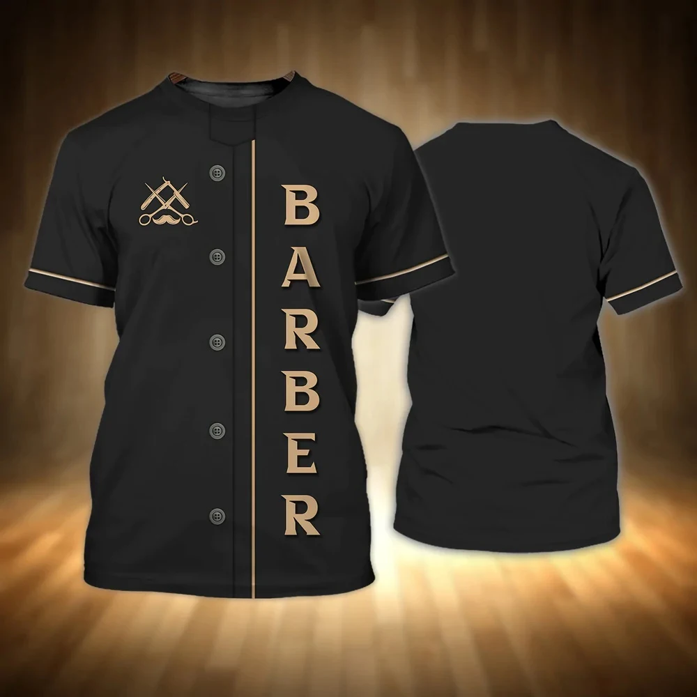 Top Trends: 2023 Hot Sale Barber Shop Men&#039;s T Shirt Tops 3D Print Custom Personalized Short Sleeve Pullover Male Summer Fashion Cool Tees Shoppable Styles