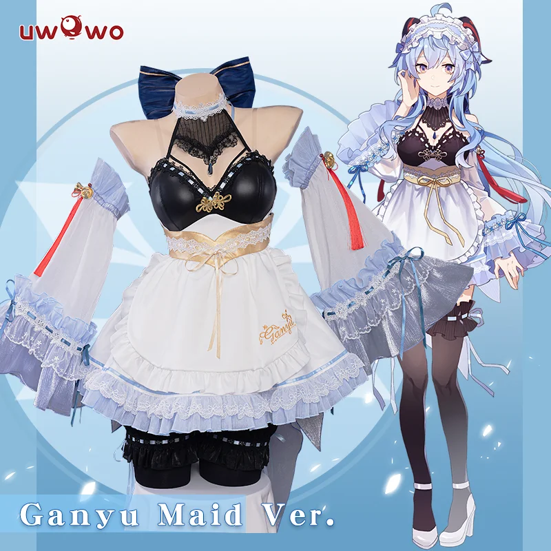 Top Trends: In Stock UWOWO Ganyu Cosplay Maid Dress Game Genshin Impact Cosplay Ganyu Maid Halloween Costumes Genshin Fanart Maid Outfit Shoppable Styles