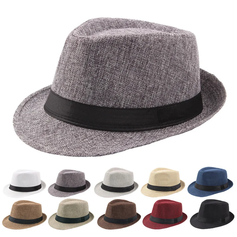 Top Trends: New Fashion Retro Men Wide Brim Hat Vintage Couple Cap Outdoor Adult Bowler Hats Summer Sun Straw Caps Men's Top Jazz Hat Shoppable Styles