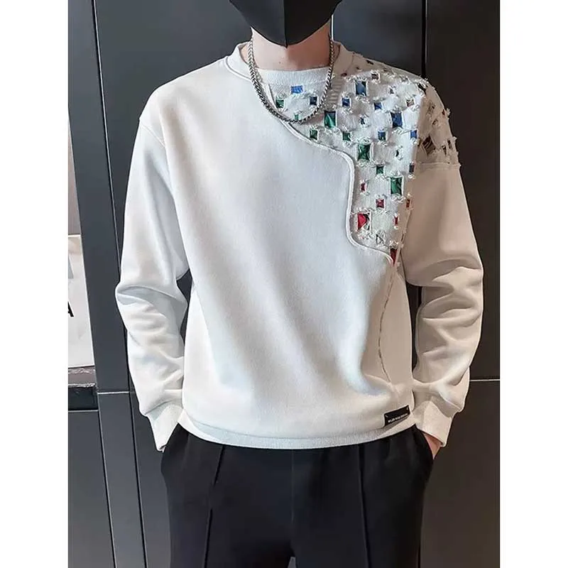 Top Trends: Fashion O-Neck Spliced Color Casual Sweatshirts Mens Clothing 2023 Autumn Loose Korean Pullovers All-match Sweatshirts Shoppable Styles