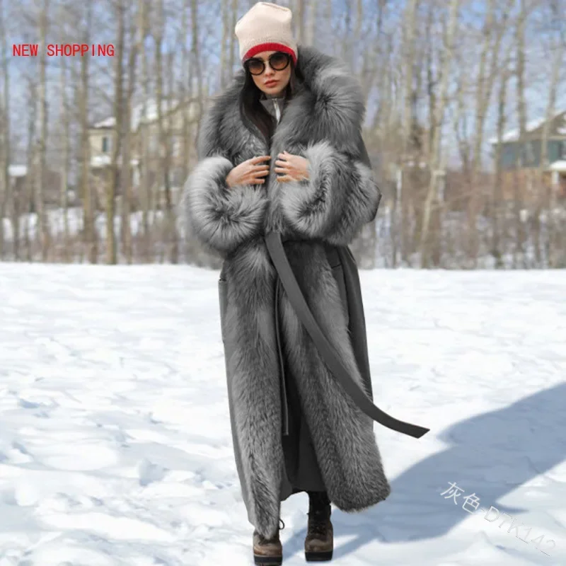 Top Trends: Loose Thick Hairy Faux Fur Jacket Winter Coat Women Brown Luxurious Warm Faux Fur Coat Hooded Imitation Mink Hair Long Jackets Shoppable Styles