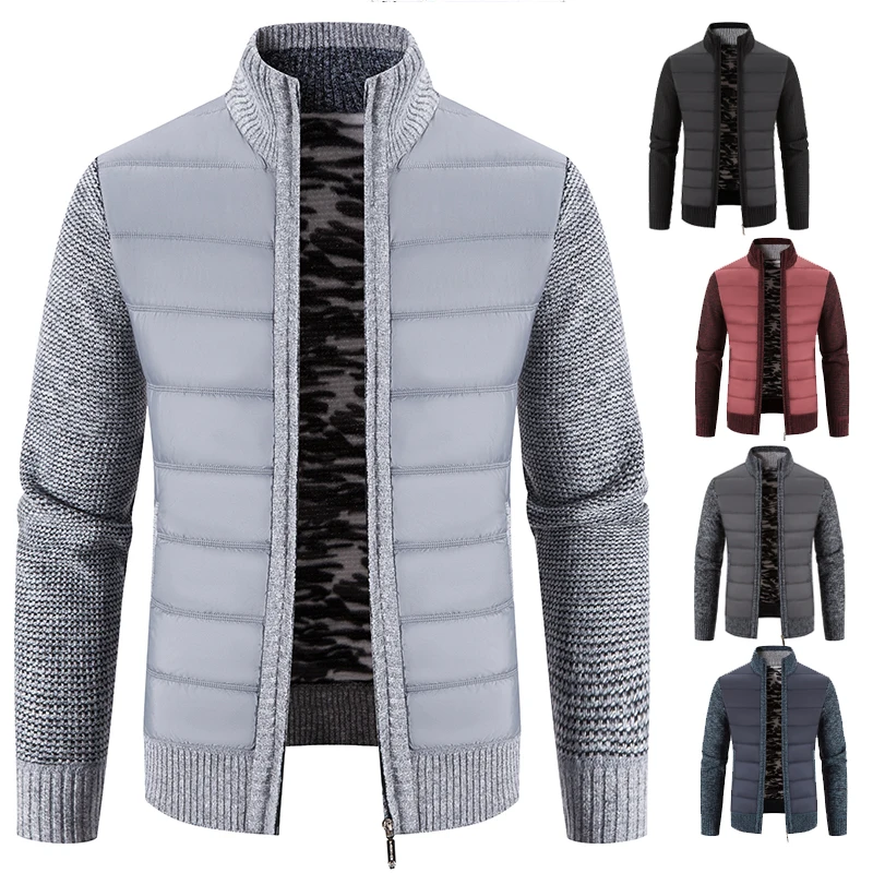 Top Trends: New Men Knitted Jacket Zip Sweater Coat Fleece Baseball Jumper Korean Thick Warm Sports Jackets Male Cardigan Golf Windbreaker Shoppable Styles