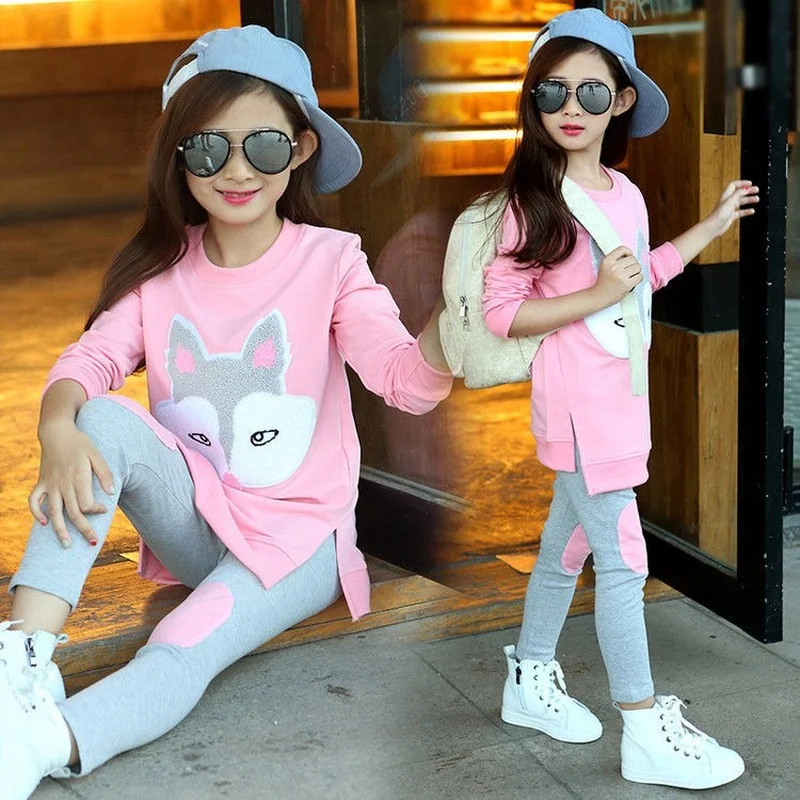 Top Trends: Girls Clothes Set Spring Autumn Jacket + Trousers Pants 2 PCS Children Clothing For Girl Teen Kids Girls Clothes 8 10 11 12 Year Shoppable Styles