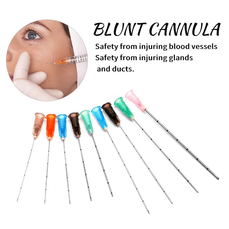 Top Trends: Blunt Tip Cannula 50 Packs Uric Acid Facial Filling Nose Slight Blunt Needle 20PCS 50PCS 100PCS Shoppable Styles