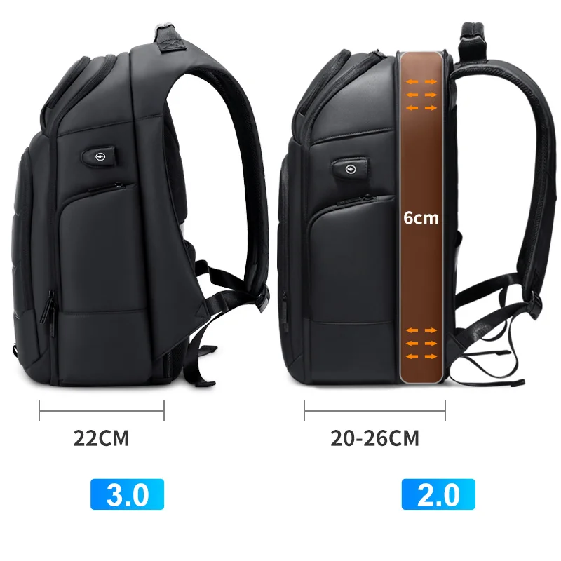 Top Trends: Fenruien Waterproof Backpacks USB Charging School Bag Anti-theft Men Backpack Fit 15.6 Inch Laptop Travel Backpack High Capacity Shoppable Styles - Image 4