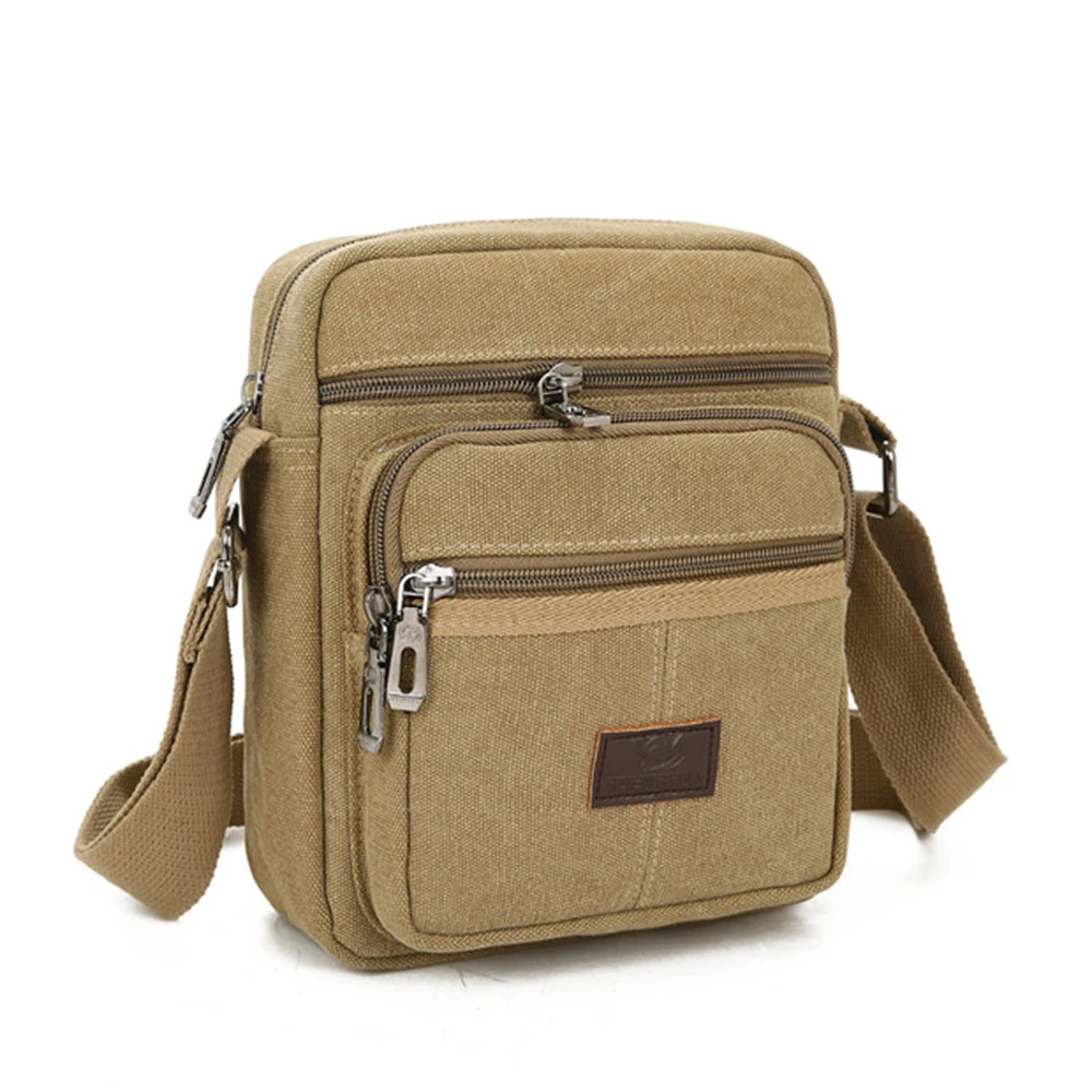 Top Trends: Canvas Shoulder Bag Men&#039;s Fashion Korean Style Canvas Zipper Messenger Bag Outdoor Leisure Travel Portable Single-Shoulder Bag Shoppable Styles