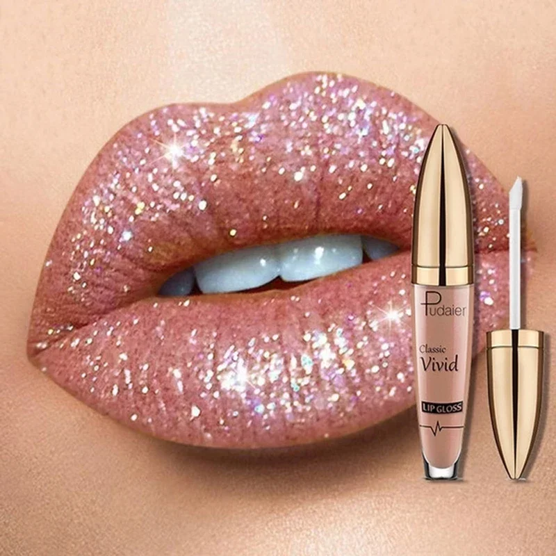 Top Trends: 18 Colors Diamond Shimmer Glitter Lip Gloss Matte To Glitter Liquid Lipstick Waterproof Diamond Pearl Colour Lip Gloss Make Up Shoppable Styles