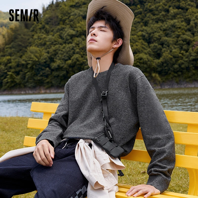 Top Trends: Semir Sweater Men Simple Fashion Contrast Color Sweater 2022 Autumn New Commuter Man V-Neck Casual Cardigan Shoppable Styles