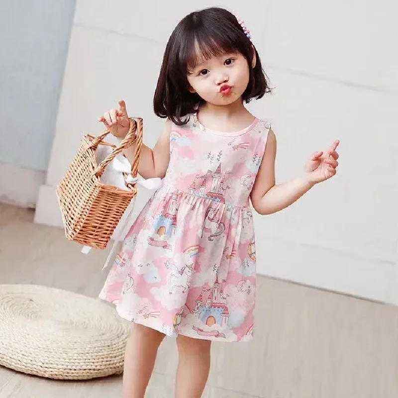 Top Trends: Girl Dresses Cotton Children Clothing Summer Kids Clothes Dresses For Girls Party Princess Fashion Outfit Cartoon Beach Dress Shoppable Styles - Image 3