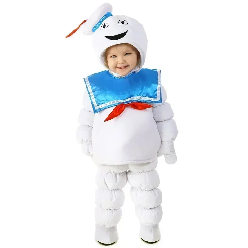 Top Trends: Baby Kids StayPuft Marshmallow Man Cosplay Set Ghost Busters Movie Costumes Halloween Carnival Party Anime Clothes Disfraces Shoppable Styles