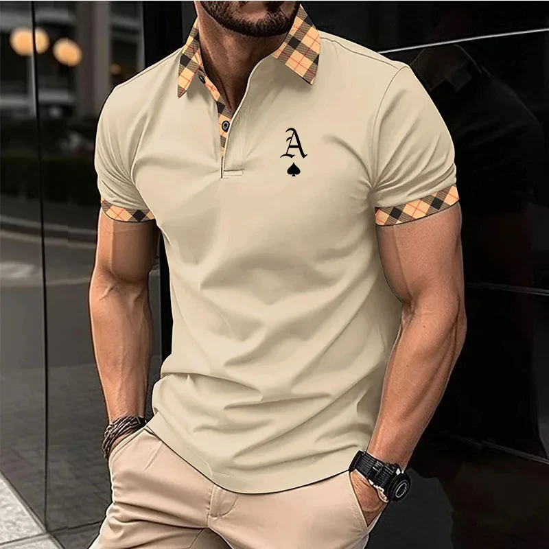 Top Trends: Fashion Simplicity Letter Print Polo T Shirt For Men Summer Outdoor Sports Golf Clothing Casual Lapel Short Sleeve Button Shirts Shoppable Styles