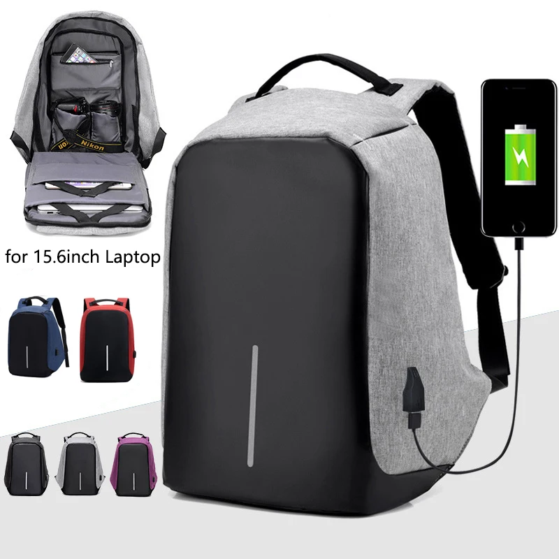 Top Trends: Travel USB Charging Oxford Backpack For Women Men Business Backpack Anti-theft Computer Bag 15.6inch Waterproof Schoolbag Shoppable Styles