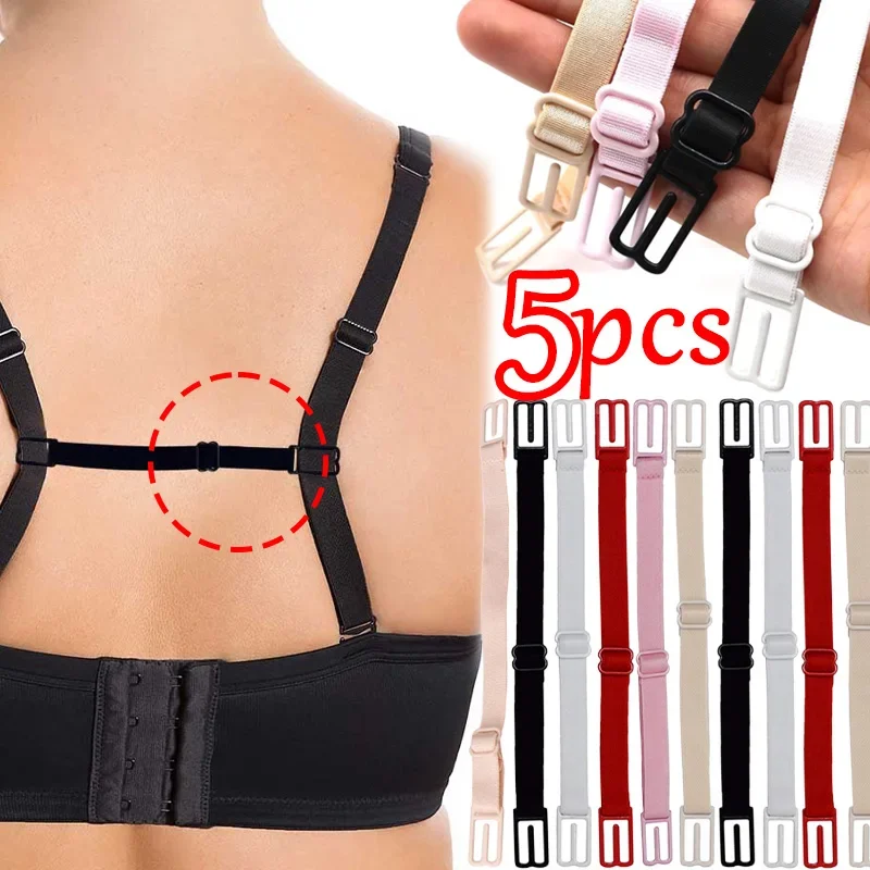 Top Trends: 1-5Pcs Women's Adjustable Bra Strap Holder All Match Invisible Non-slip Shoulder Straps Belt Buckles Underwear Lingerie Extender Shoppable Styles