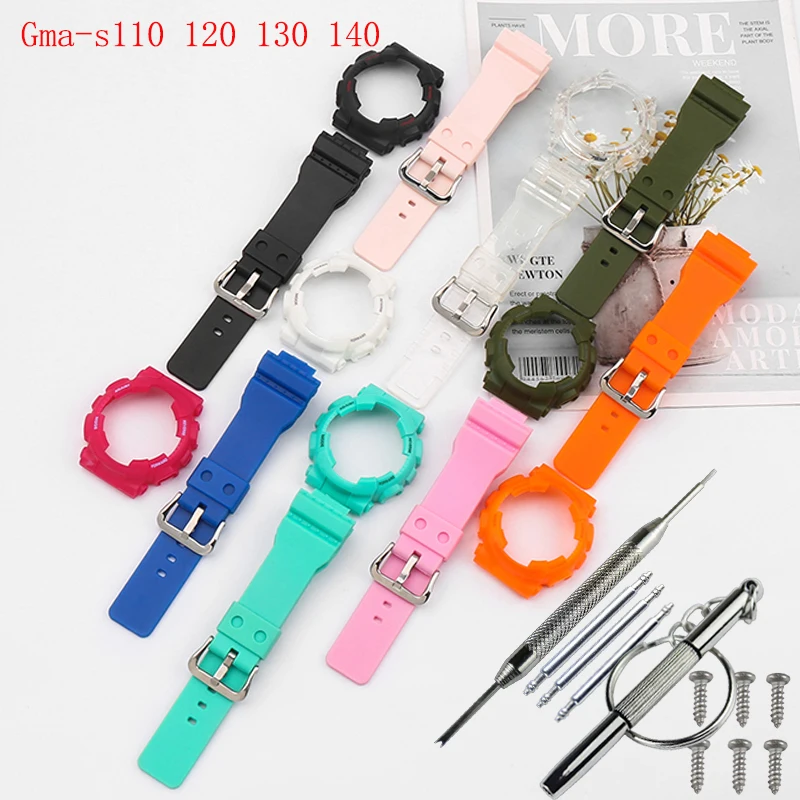 Top Trends: Watch Accessories Resin Strap Case For Casio G-Shock Gma-s110 S120 S130 S140 Outdoor Sports Waterproof Watch Strap Watchband Shoppable Styles