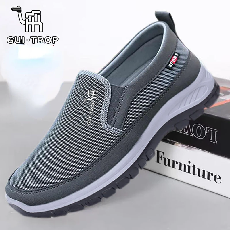 Top Trends: Men&#039;s Canvas Shoes Breathable Soft Bottom Non -Slip Casual Shoes Durable Comfortable Slip-On Walking Male Vulcanized Shoes Tenis Shoppable Styles