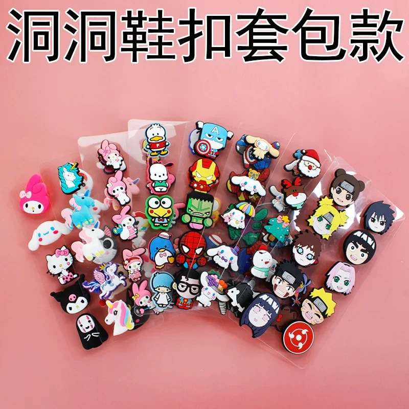 Top Trends: 10pcs / set Sanrio Japanese Anime Melody Kuromi Kitty Shoe Buckle Fit Crocx Charms PVC Sneakers Accessories Wholesale Kids Gifts Shoppable Styles