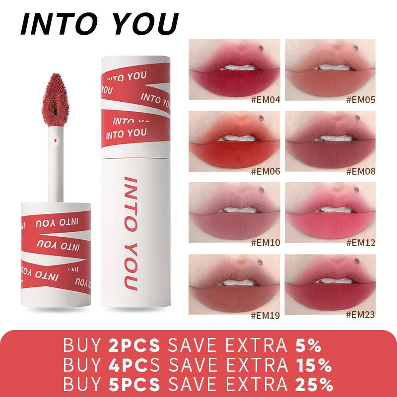 Top Trends: INTO YOU Lip Gloss Women Makeup Matte Velvet Lipstick Waterproof Long Lasting Red Lip Tint Lip Glaze Cosmetics 27 Colors Shoppable Styles