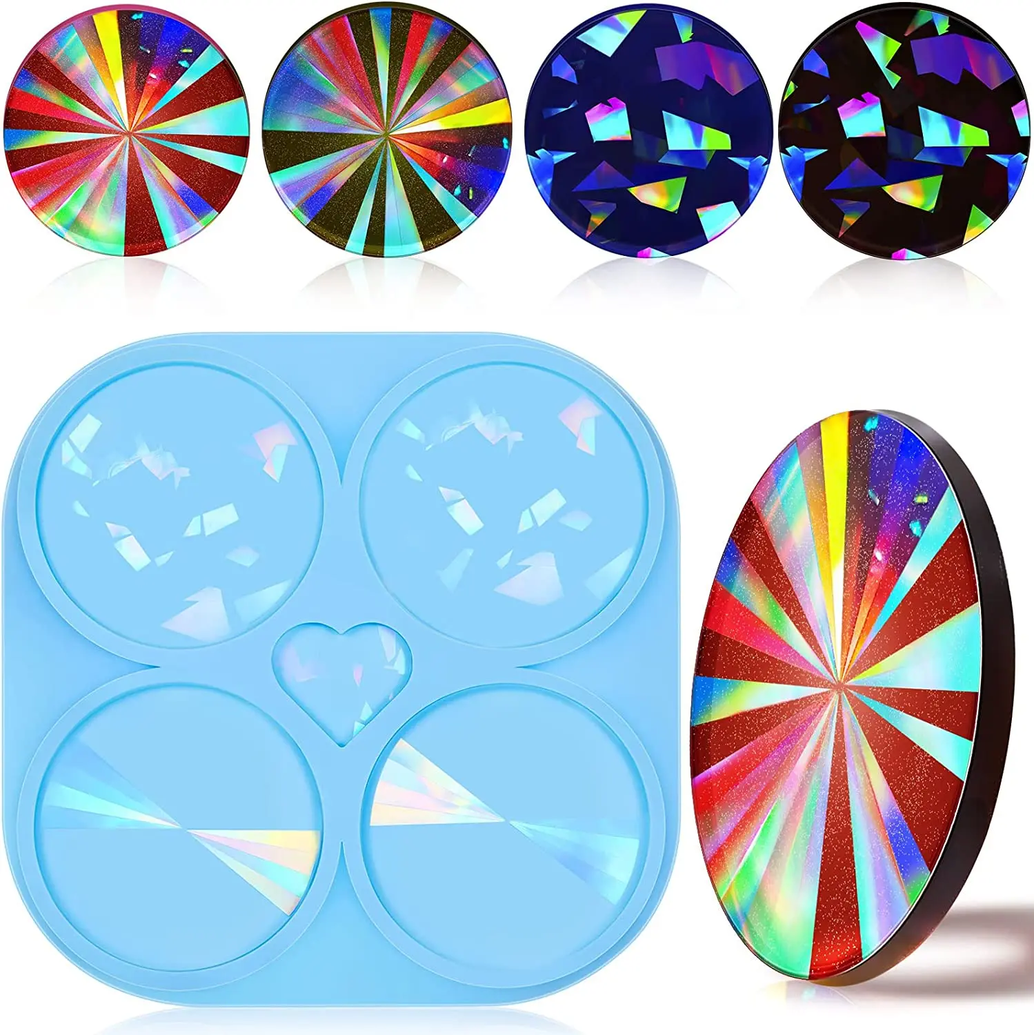 Top Trends: DIY Holographic Round Irregular Coaster Resin Mold Table Cup Pad Placemat Slicone Mould Craft Artwork Home Decoration Shoppable Styles