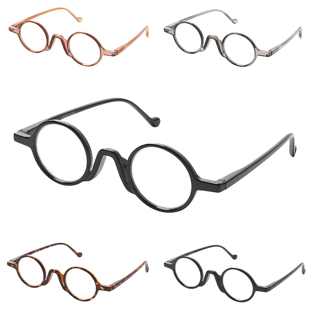 Top Trends: Ordinary Male And Female Computer Reading Glasses, Fashionable Hinge Design, Elegant Retro Style Round Plastic Spectacle Frame Shoppable Styles