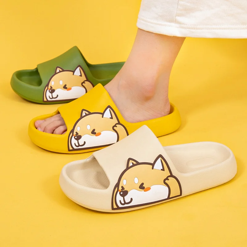 Top Trends: Home Slippers Cloud Women Shiba Inu Akita Inu Cute Cartoon Kawaii Summer Soft Sandal Non Slip Slides Flip Men Male Ladies Funny Shoppable Styles