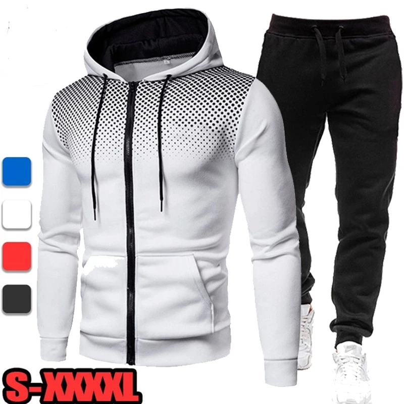 Top Trends: Hot Sales Men Personalized Sportwear Zipper Hoodie And Pants Sets Fleece Jacket Tracksuit Casual Jogging Suits Fitness Suite Shoppable Styles