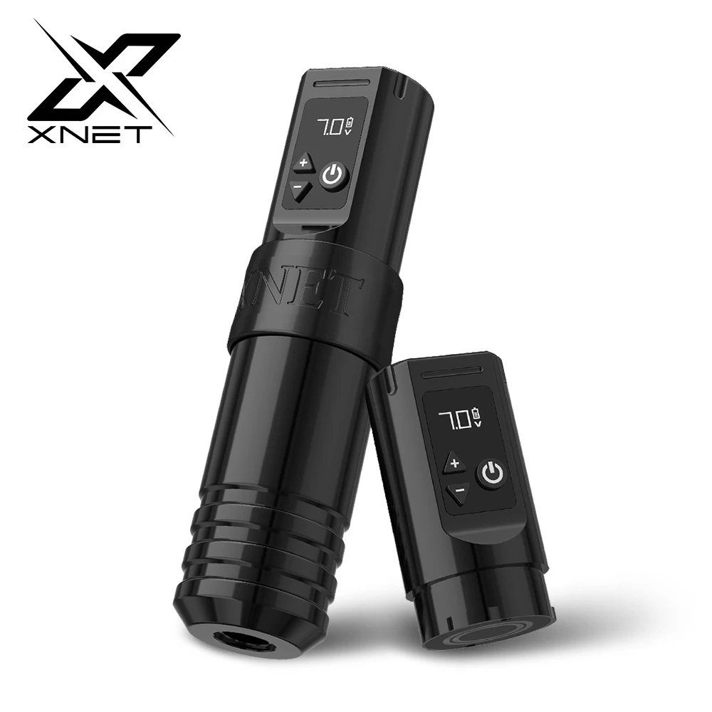 Top Trends: XNET Torch Wireless Tattoo Machine Rotary Battery Pen With Extra 36mm Grip Coreless Motor 4mm Stroke For Tattoo Artist Body Shoppable Styles