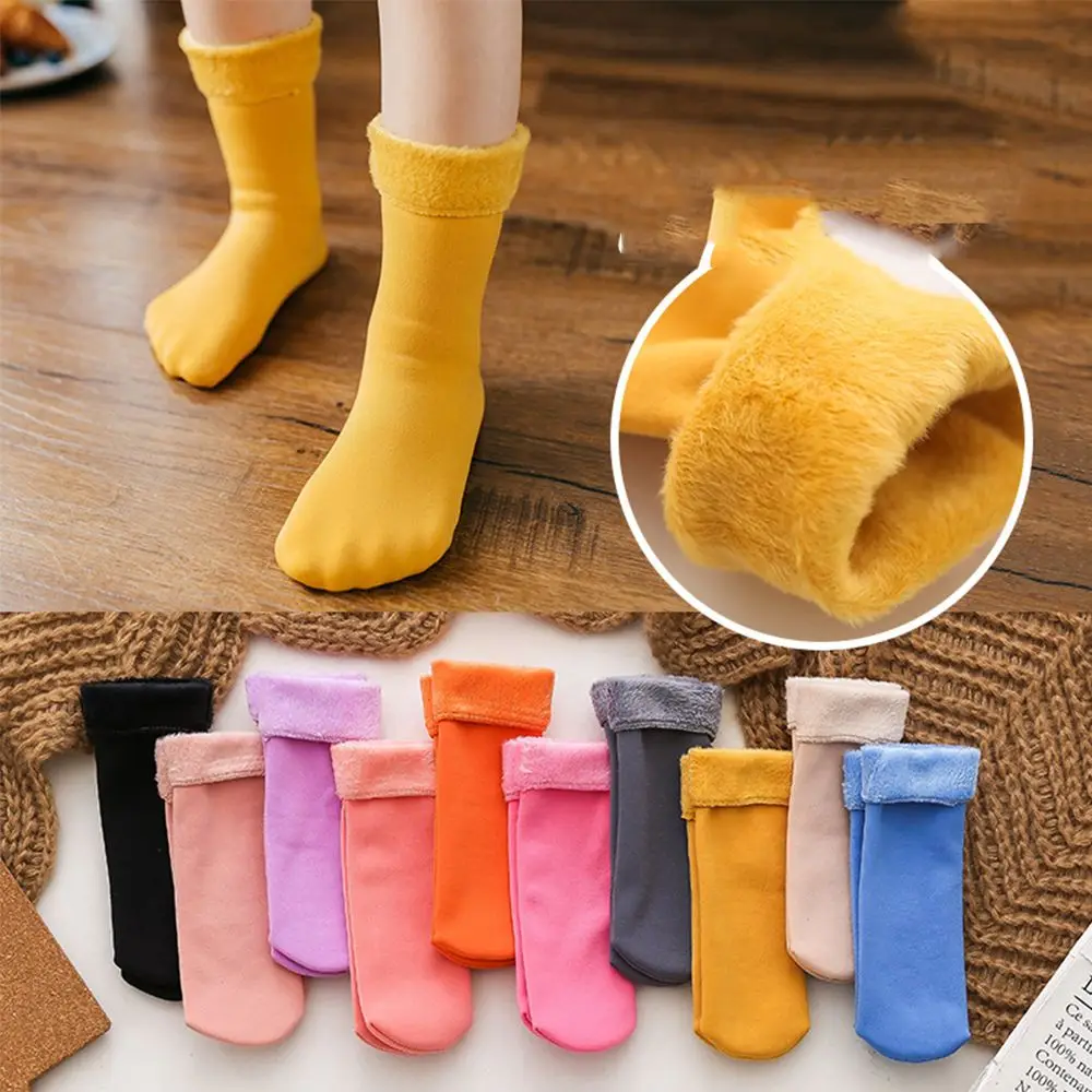 Top Trends: Winter Plush Cotton Blend Thickening Kids Socks Thermal Warm Velvet Children Girls Boys Floor Hosiery 3-12 Years Old Shoppable Styles