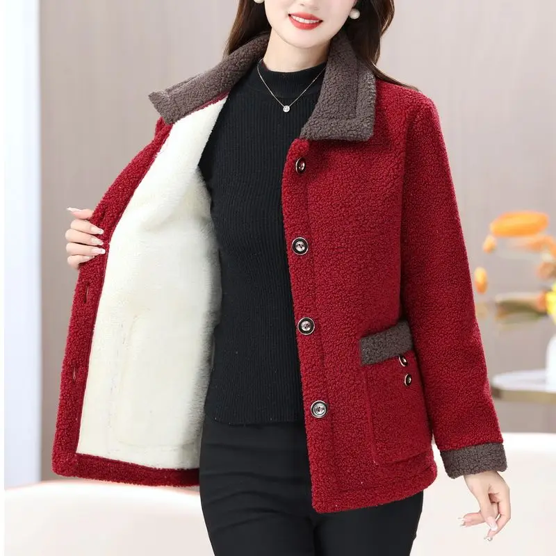 Top Trends: Autumn Winter Women Clothing Berber Fleece Warm Coats Korean Fashion Loose Casual Thicken Versatile Long Sleeve Heavy Jackets Shoppable Styles