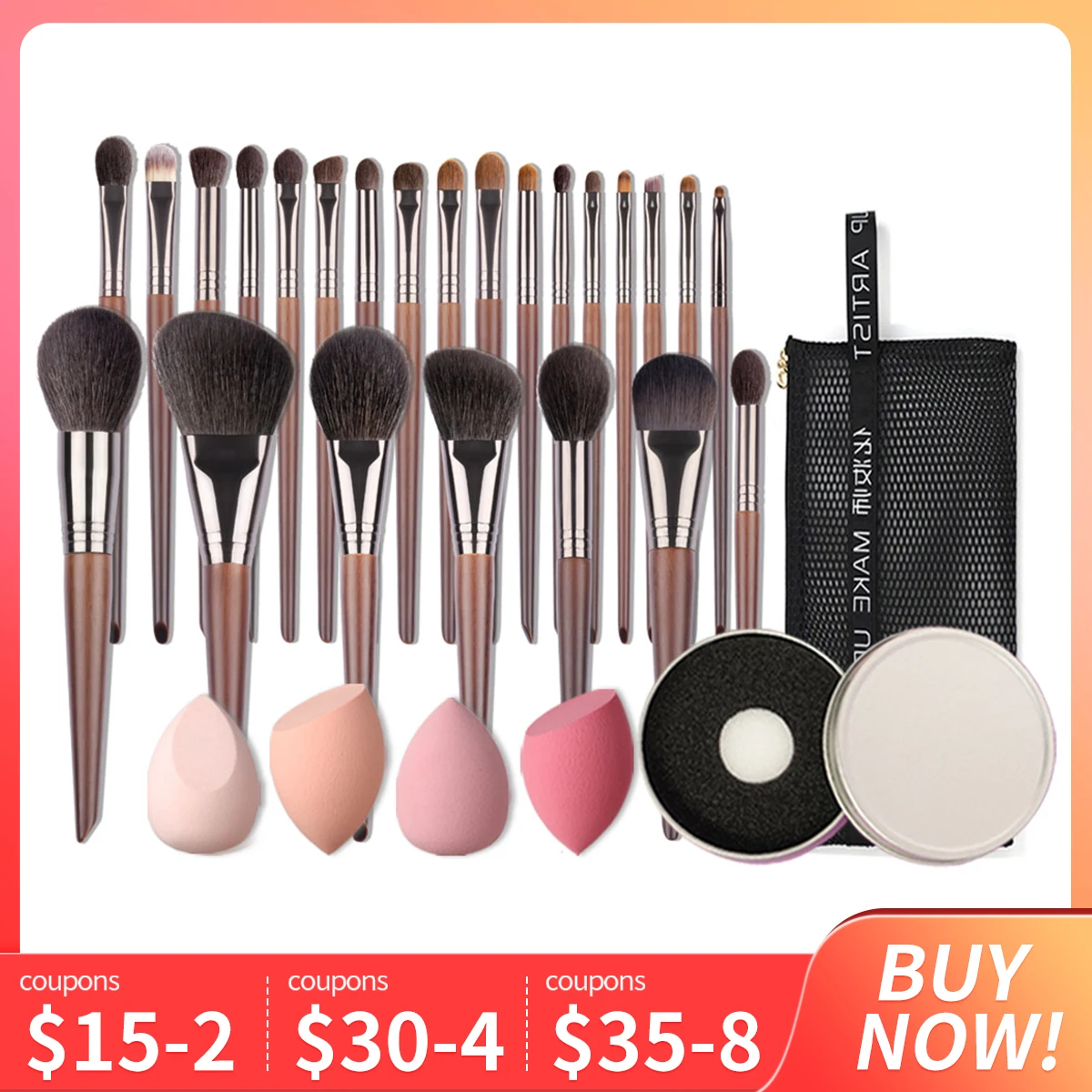 Top Trends: OVW Natural Makeup Brushes Set Eyeshadow Make Up Brush Goat Hair Kit For Makeup Nabor Kistey Blending Pinceaux Maquillage Shoppable Styles