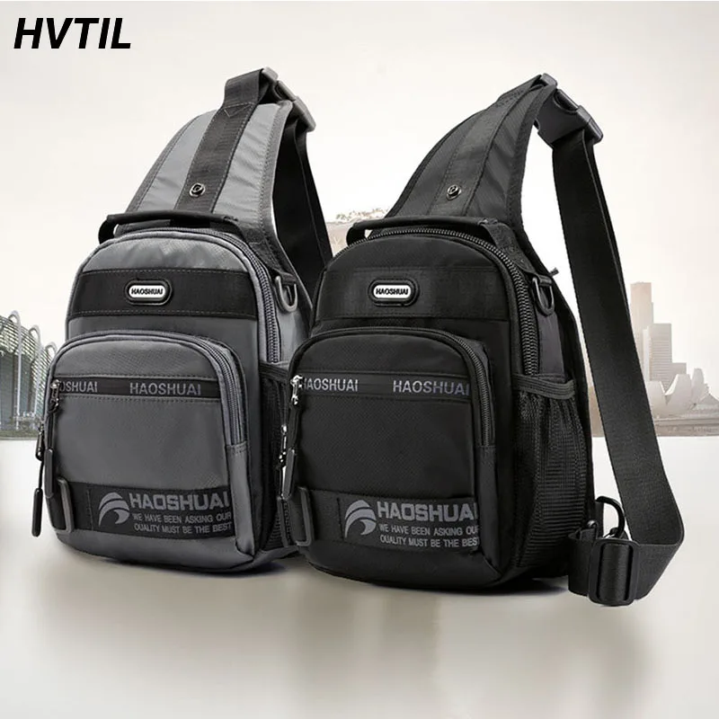 Top Trends: HVTIL Men High Quality Tactical Chest Bag Lightweight Backpack Casual One Shoulder Crossbody Pack Fashion Handbag Messenger Bag Shoppable Styles