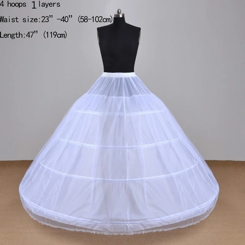 Top Trends: Real Photo In Stock Ball Gown Petticoat Tulle Petticoat 4 Hoops Wedding Accessories Crinoline Petticoat For Wedding Dress Shoppable Styles