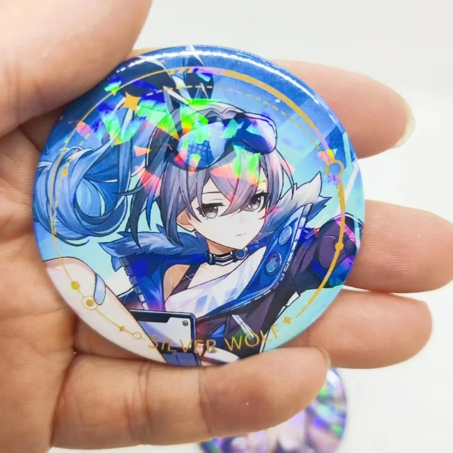 Top Trends: Game Honkai Star Rail Brooch Pins Anime Badge Cosplay DR Ratio Argenti Acheron Himeko Accessories Aventurine Decoration Gifts Shoppable Styles - Image 3