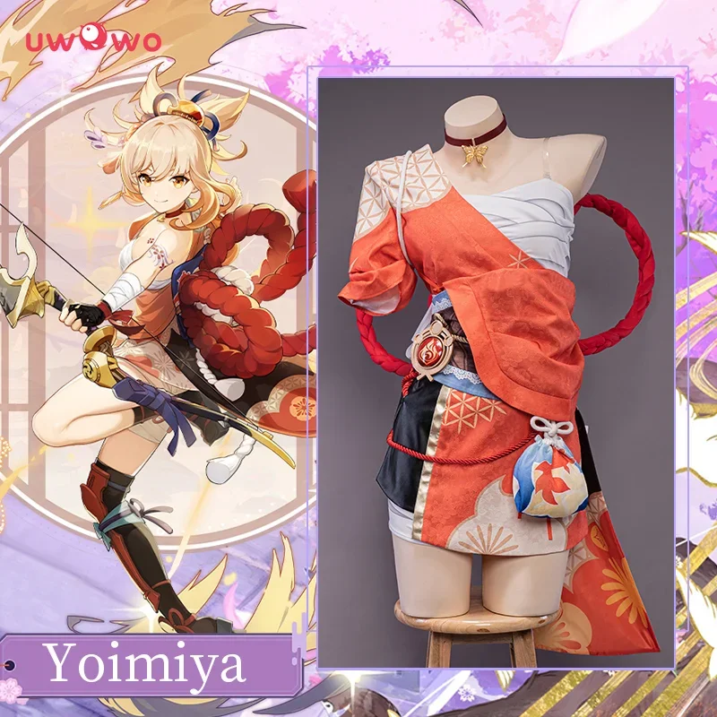 Top Trends: In Stock UWOWO Yoimiya Cosplay With Bow Game Genshin Impact Cosplay Female Fashion Battle Dress Halloween Costume Women Outfits Shoppable Styles