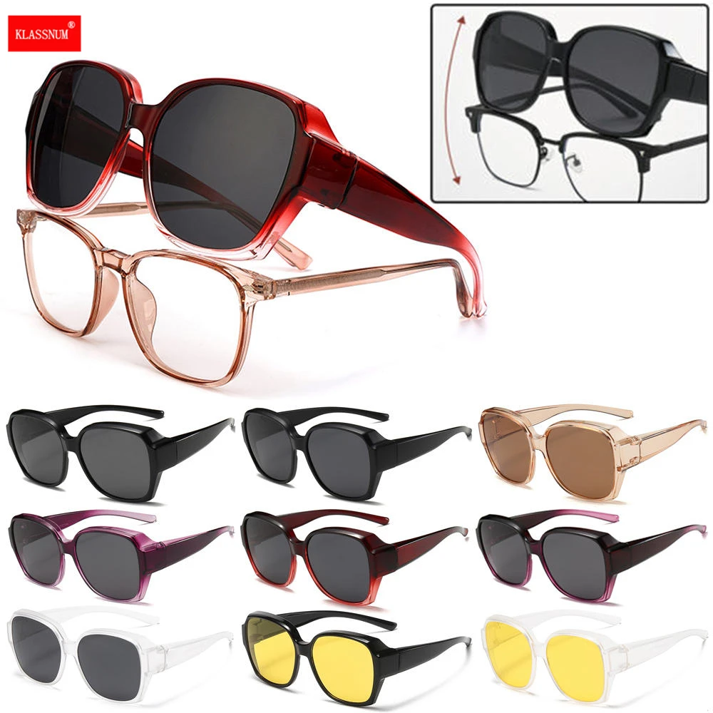 Top Trends: Polarized Sunglasses Fit-Over Cover Over Myopia Prescription Glasses Women Men Driving Goggles Fishing Sun Glasses Frame Eyewear Shoppable Styles