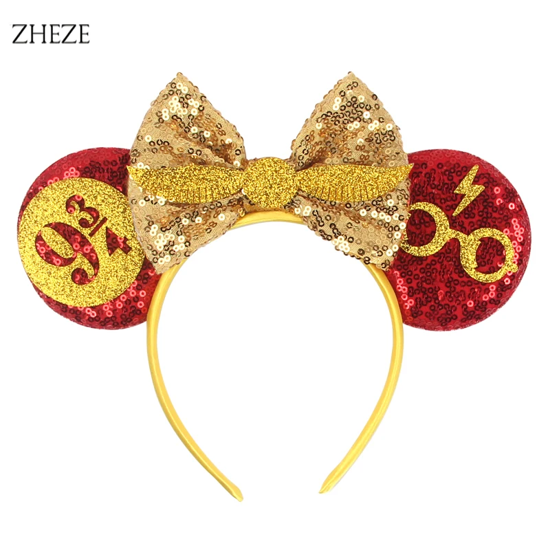 Top Trends: 2023 Disney Mouse Ears Headband For Boys Lion King Glitter 5" Bow Hairband Girls Brithday Party Festival DIY Hair Accessories Shoppable Styles