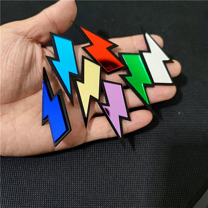 Top Trends: KUGUYS 15 Colors Mirror Glitter Acrylic Lightning Stud Earrings For Women Trendy Geometric HipHop Rock Fashion Accessories Shoppable Styles - Image 6