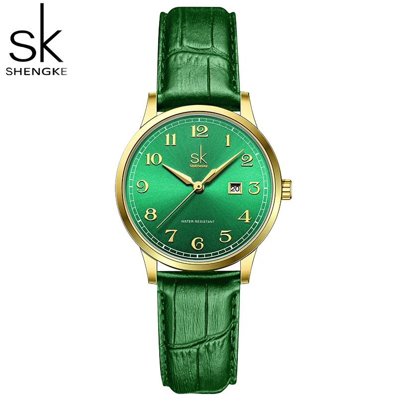 Top Trends: Shengke Elegant Women's Watches Top Sales Womans Quartz Wristwatches Leather Strap Ladies Dress Clock Wrist For Montre Femmes Shoppable Styles