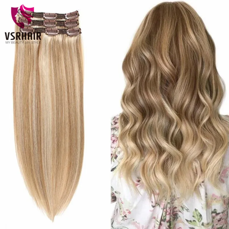 Top Trends: VSR 3pcs Clips Extensions 60g 100g 120g Machine Remy 100% Pure Human Hair Easy Do Clip Hair Extension Shoppable Styles